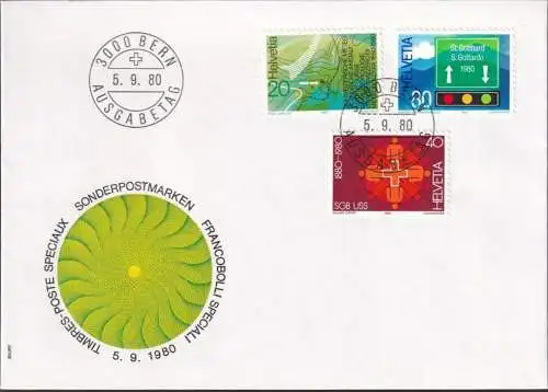 SCHWEIZ 1980 Mi-Nr. 1184/86 FDC