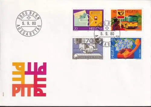 SCHWEIZ 1980 Mi-Nr. 1180/83 FDC