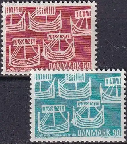 DÄNEMARK 1968 Mi-Nr. 475/76 ** MNH