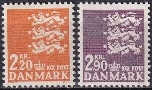 DÄNEMARK 1967 Mi-Nr. 461 + 463 ** MNH