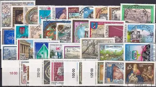 ÖSTERREICH 1989 Mi-Nr. 1944-1977 o used kompletter Jahrgang/complete year