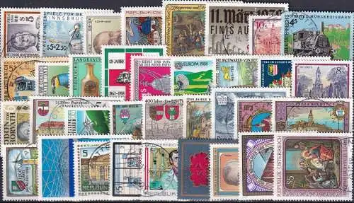 ÖSTERREICH 1988 Mi-Nr. 1909-1943 o used kompletter Jahrgang/complete year