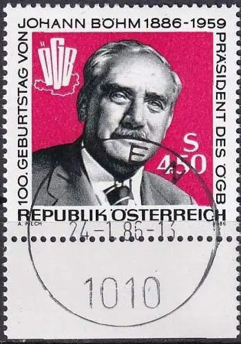 ÖSTERREICH 1986 Mi-Nr. 1836 o used - aus Abo