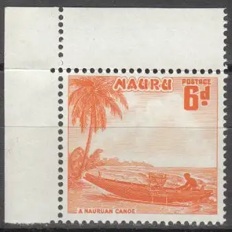 Nauru  Nr 43 ** (Eckrandstück / wurde in der Perforation geknickt)