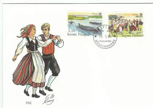 Finnland  Nr 881 - 882 (1 FDC) Ersttagssonderstempel