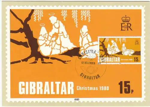 Gibraltar  Nr 414 (1 FDC - Karte) Ersttagssonderstempel