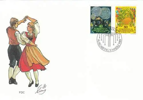 Liechtenstein  Nr 764 - 765 (1 FDC) Ersttagssonderstempel