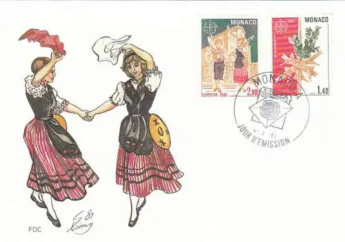 Monaco  Nr 1473 - 1474 (1 FDC) Ersttagssonderstempel