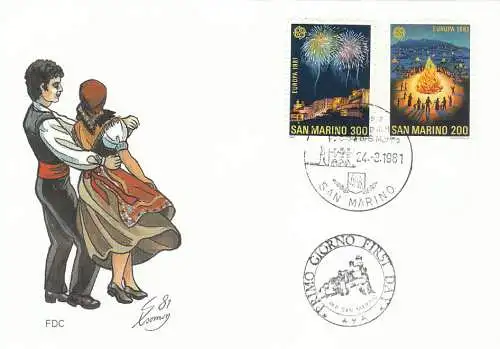 San Marino  Nr 1225 - 1226 (1 FDC) Ersttagssonderstempel