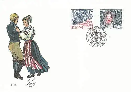 Schweden  Nr 1141 - 1142 (1 FDC) Ersttagssonderstempel