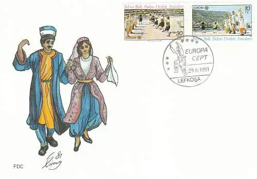 Türkisch-Zypern  Nr 98 - 99 (1 FDC) Ersttagssonderstempel