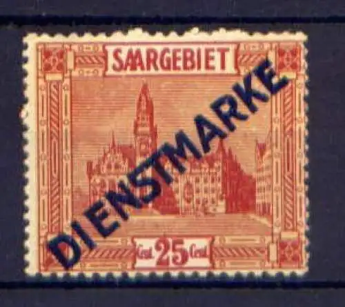 Saargebiet Dienst Nr.6      *  ungebraucht          (235)