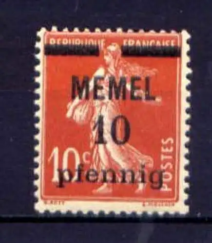 Memelgebiet Nr.19       **  MNH            (008)