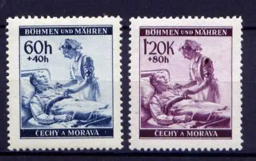 Deutsches Reich Böhmen und Mähren Nr.62/3        **  MNH        (308)