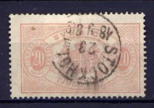 Schweden Dienst Nr. 5 B       O  used      (1681)