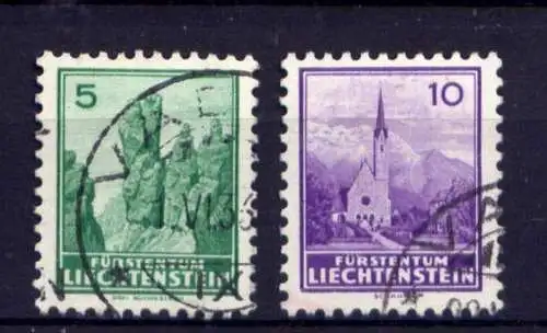 Liechtenstein Nr. 127 + 128          O  used            (158)