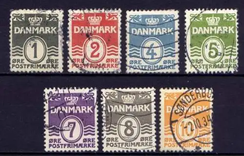 Dänemark Nr.195/201        O  used        (857)