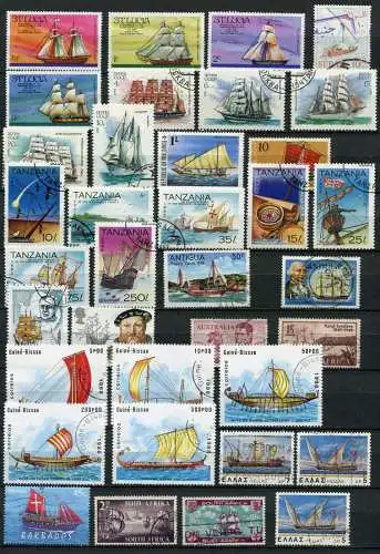 Motiv - Lot / Sammlung Segelschiffe       (061)  sailing ships