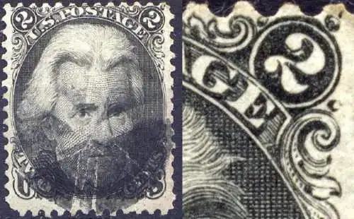 USA Nr.17        O  used      (6834) Doppelprägung? oben rechts