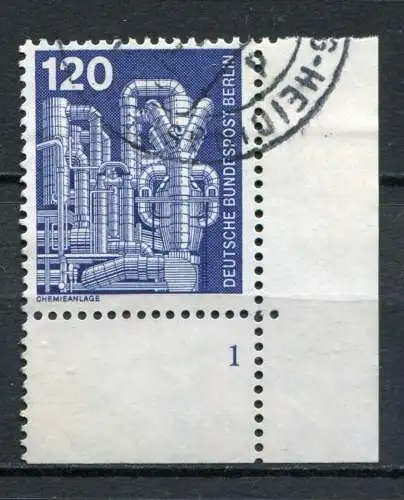 Berlin West Nr.503 Eckrand Formnummer 1         O  used        (1845)