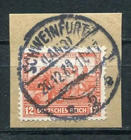Deutsches Reich Nr.476          O  used       (2111) Briefstück: Schweinfurt (Land)