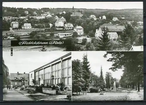 (0373) Friedrichsbrunn/Harz/ Mehrbildkarte s/w - gel. 1978 - DDR - Planet Verlag Berlin