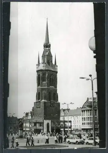 (0346) Halle/Saale - Marktplatz - gel. 1976 - DDR - Bild und Heimat  832/75  01 08 32 151