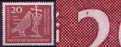 BRD Nr.331    ** mint     (4768) Punkt in der 2 der Wertziffer