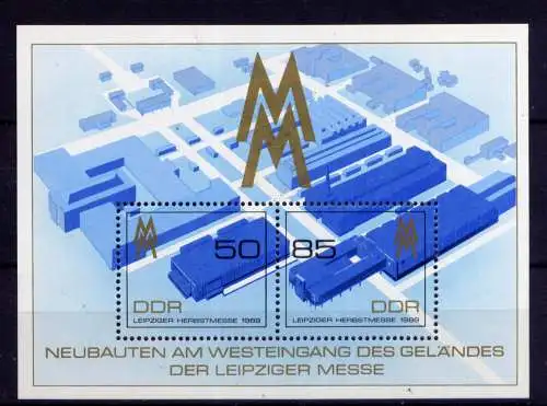 (30313) DDR Nr.3267/8  Block 99                        **  postfrisch