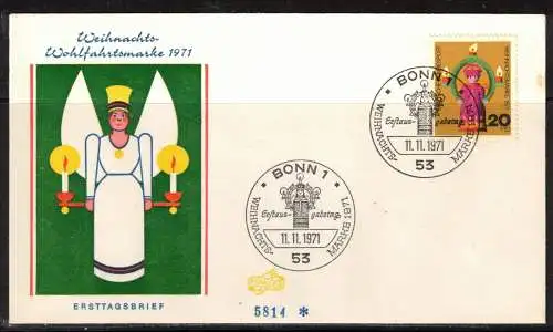 Bundesrep. Deutschland Nur Hauptgebiet 1971 Ersttagssonderstempel