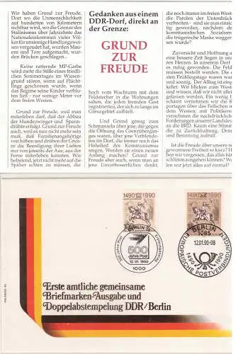 DDR Nur Hauptgebiet 1990 Ersttagssonderstempel