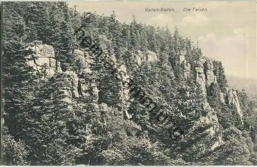 Baden-Baden - Die Felsen - Verlag E. Hartmann Strassburg