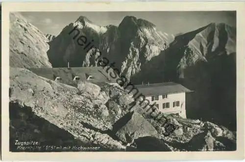 Knorrhütte mit Hochwanner - Foto-Ansichtskarte - Verlag Hans Huber München