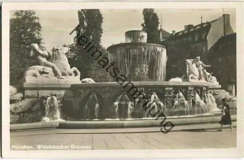 München - Wittelsbacher Brunnen - Foto-Ansichtskarte - Verlag A. Lengauer München