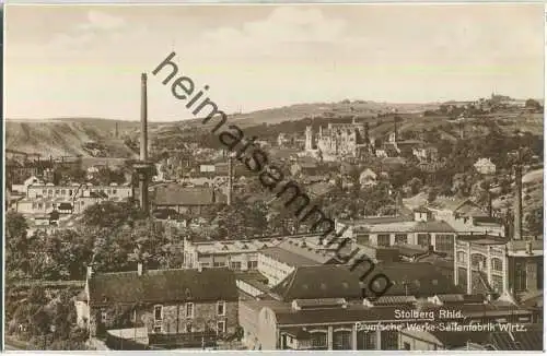 Stolberg Rhld. - Pym'sche Werke - Seifenfabrik Wirtz - Foto-Ansichtskarte - Verlag Trinks & Co Leipzig