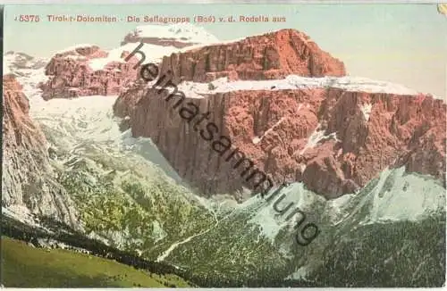 Sellagruppe von der Rodella aus - Verlag Photoglob Co. Zürich