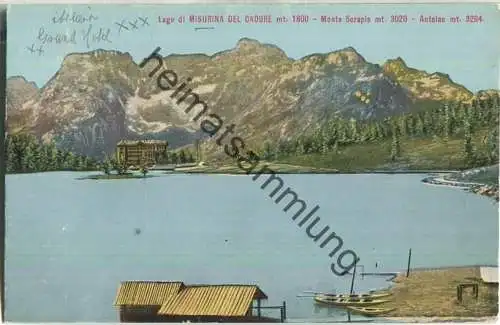 Cadore - Lago di Misurina - Monte Sorapis - Antelao - Verlag P. Breveglieri Belluno
