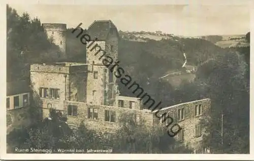 Pforzheim - Ruine Steinegg im Würmtal - Verlag Gebr. Metz Tübingen