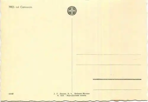 Tires col Catinaccio - Foto-AK Grossformat - Verlag J. F. Amonn Bolzano Nr. 31448