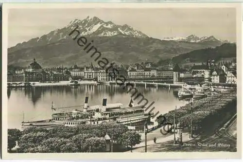 Luzern - Quai und Pilatus - Foto-Ansichtskarte - Wehrliverlag Kilchberg