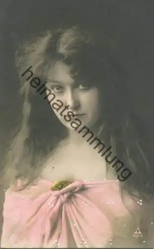 Junge Frau in Tüll - Verlag PH P. Hagelberg Berlin 4127-6 - koloriert gel. 1907