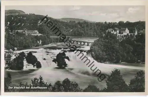 Der Rheinfall bei Schaffhausen - Foto-Ansichtskarte - Verlag A. Weber & Co. Stuttgart