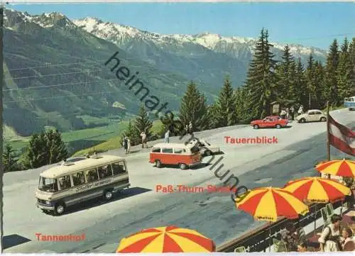 Pass Thurn - Cafe-Restaurant Tannenhof - Besitzer Fam. Heitzmann Mittersill - VW-Bus - Huber-Verlag Mittersill