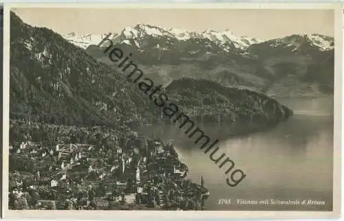 Vitznau mit Schwalmis & Brisen - Foto-Ansichtskarte - Verlag Globetrotter AG Luzern