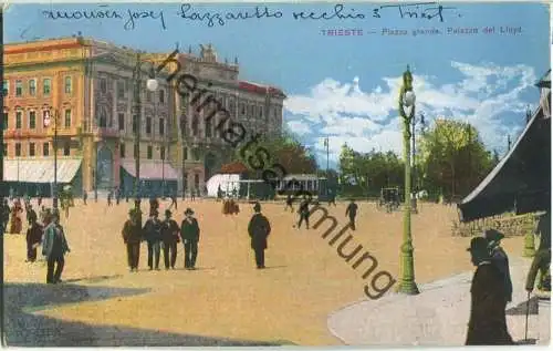 Trieste - Piazza grande - Palazzo del Lloyd - Zensurstempel