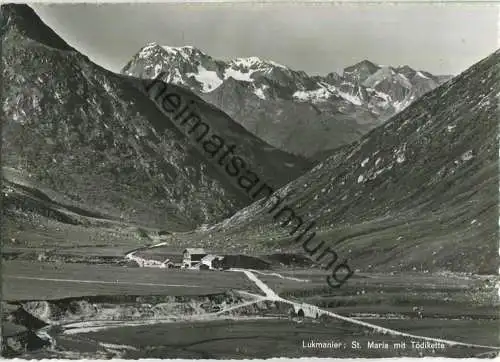 Lukmanier - St. Maria mit Tödikette - Foto-Ansichtskarte - Verlag J. Gaberell AG Thalwil