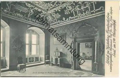 Heidelberg - Schloss - Friedrichsbau - Saal im zweiten Obergeschoss - Verlag Walter Münch & Co Karlsruhe