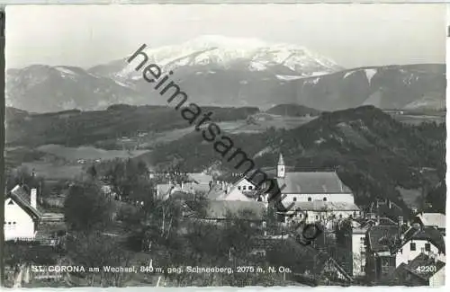 St. Corona am Wechsel - Foto-Ansichtskarte - Verlag P. Ledermann Wien