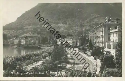 Lugano Paradiso - Quai - Foto-AK - Verlag A. Luvini Lugano