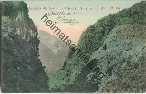 Curityba - Estrada de ferro do Parana - Pico do Diabo - Verlag M. Glückstadt & Münden Hamburg